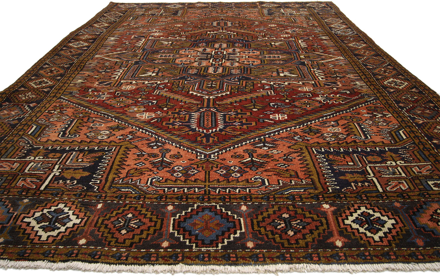 8 x 11 Vintage Heriz Rug 75687