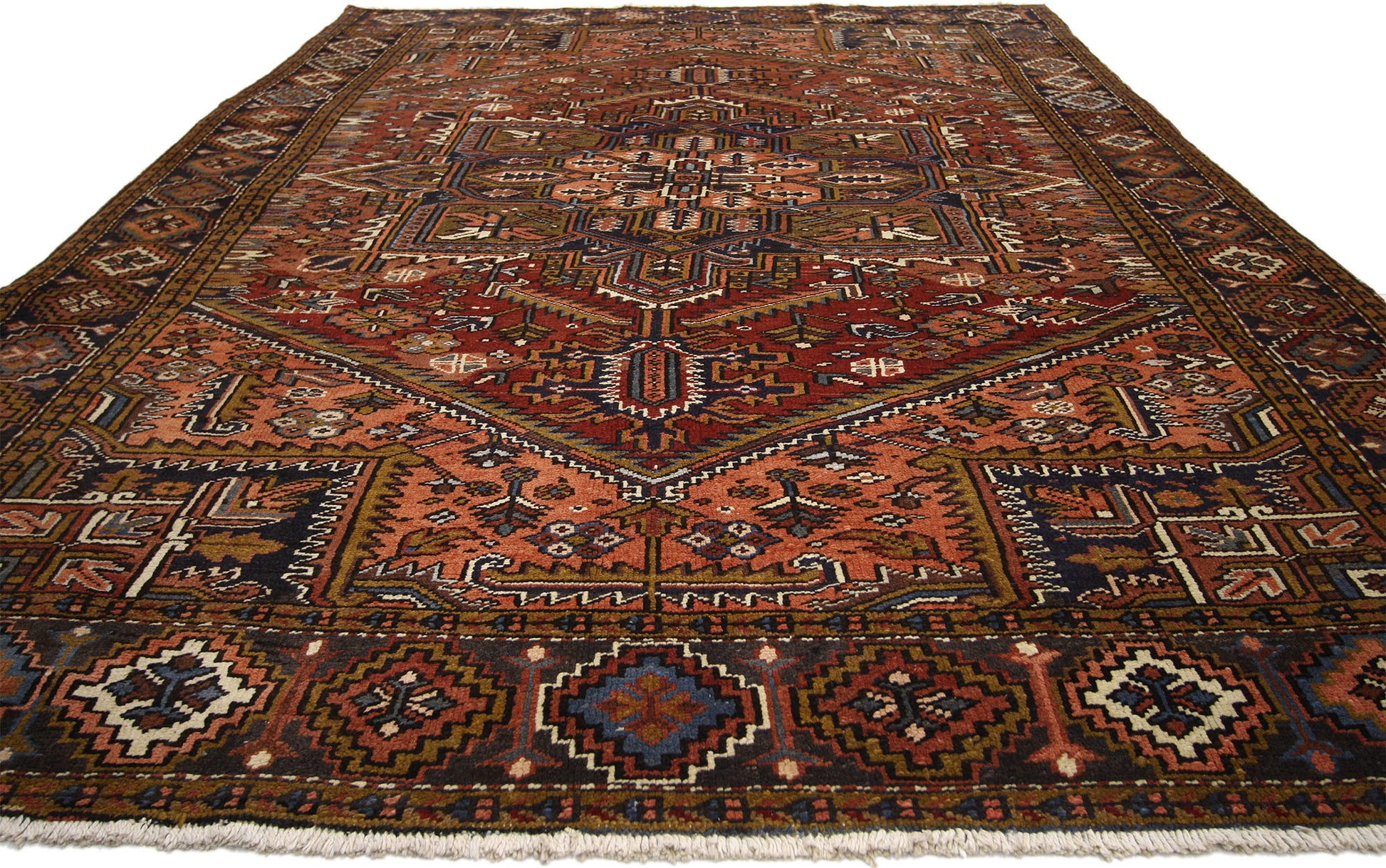 8 x 11 Vintage Heriz Rug 75687