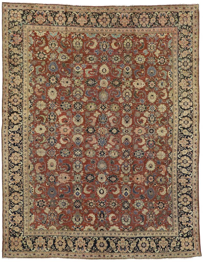 10 x 13 Vintage Persian Mahal Rug 75702