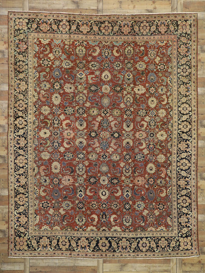 10 x 13 Vintage Persian Mahal Rug 75702