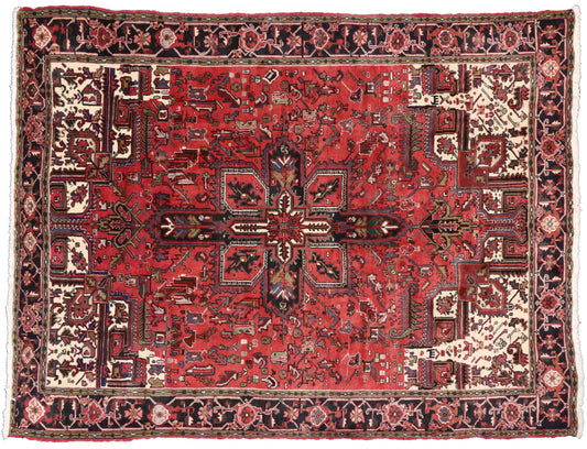 8 x 11 Vintage Heriz Rug 75710