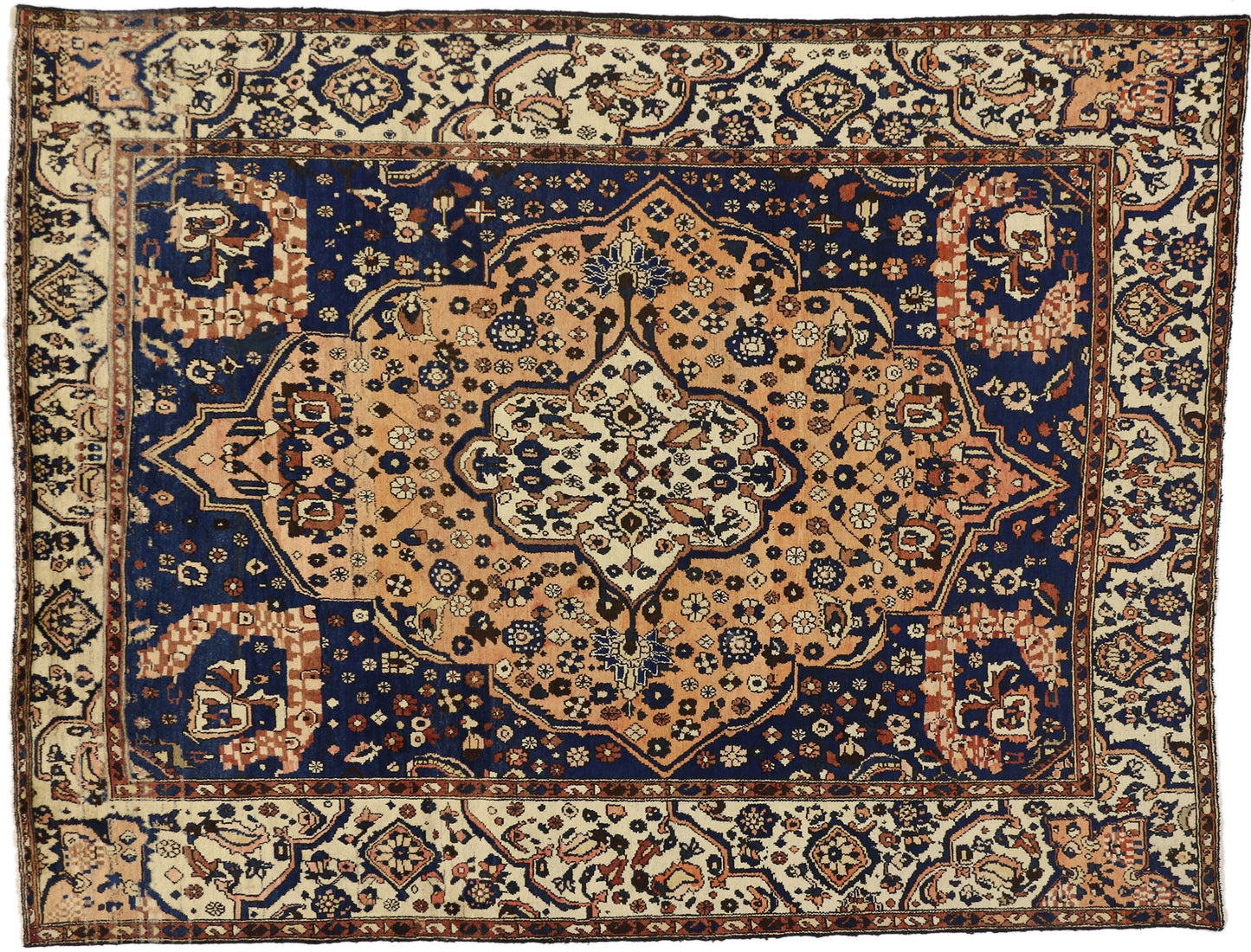 7 x 10 Vintage Persian Bakhtiari Rug 75714