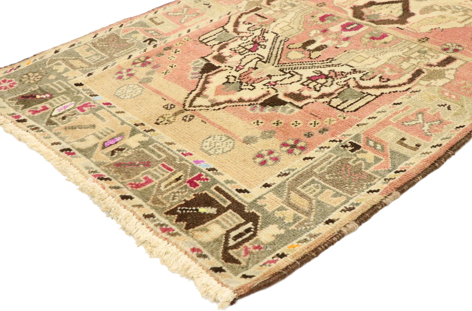 3 x 4 Vintage Persian Bakhtiari Rug 75751