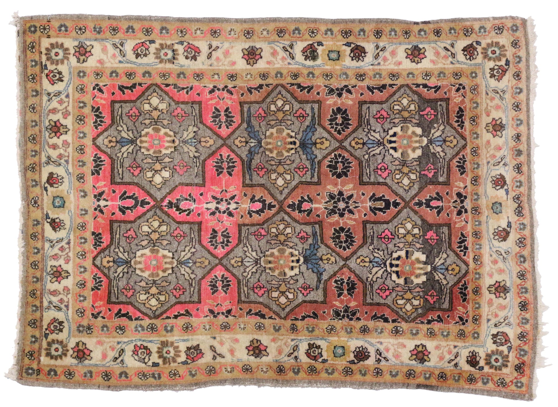 3 x 4 Vintage Mashad Rug 75752