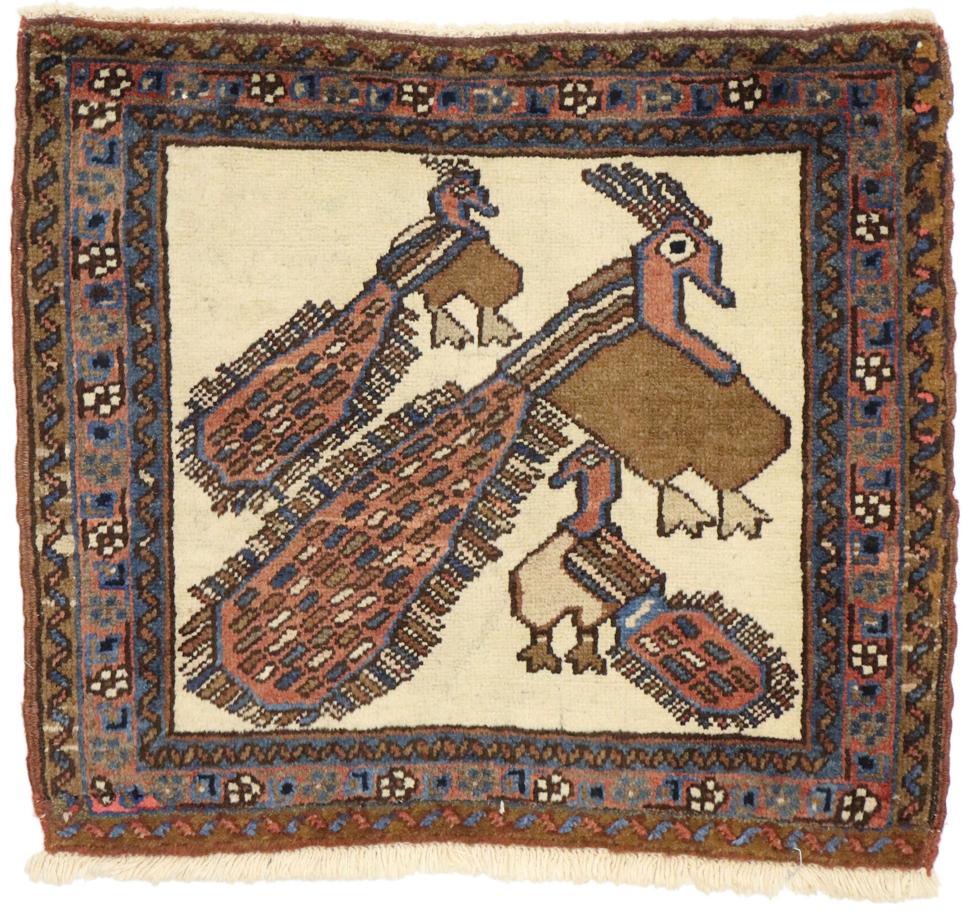 2 x 2 Vintage Persian Heriz Rug 75761