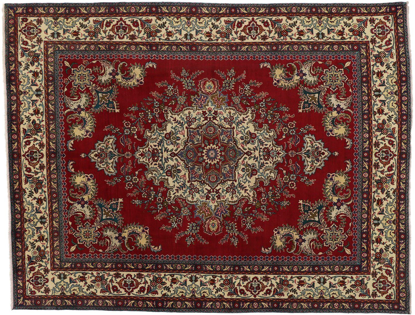 10 x 12 Vintage Persian Tabriz Rug 75766