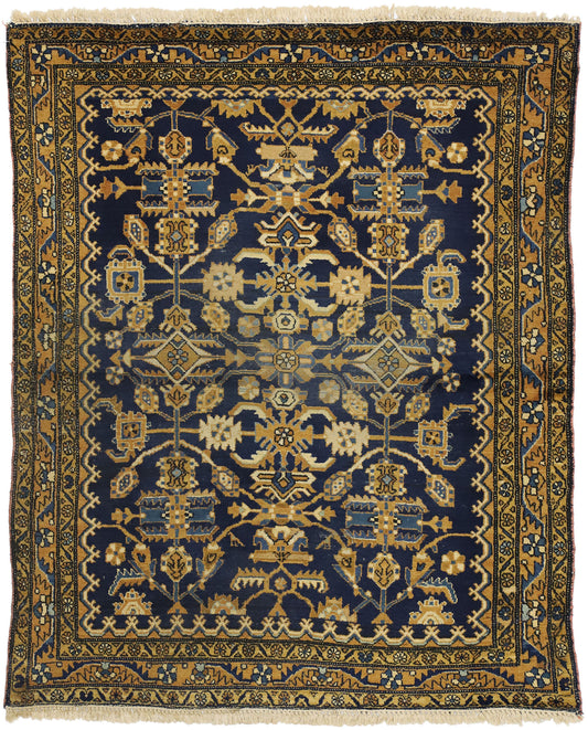 5 x 6 Vintage Persian Hamadan Rug 75775