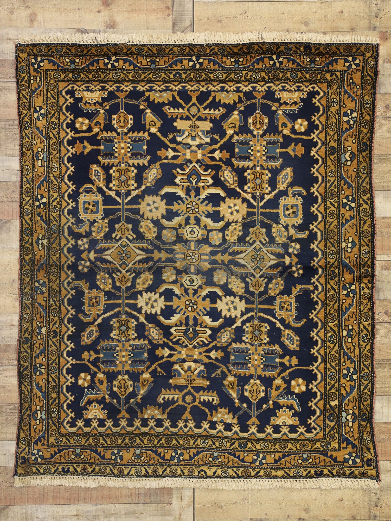 5 x 6 Vintage Persian Hamadan Rug 75775