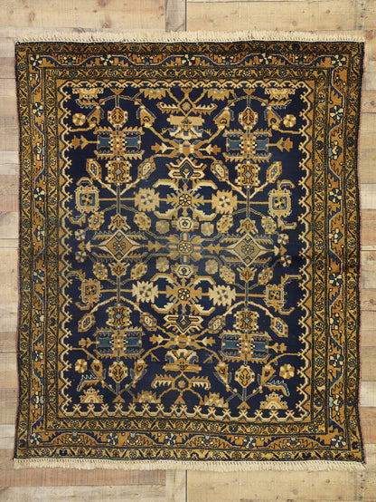 5 x 6 Vintage Persian Hamadan Rug 75775