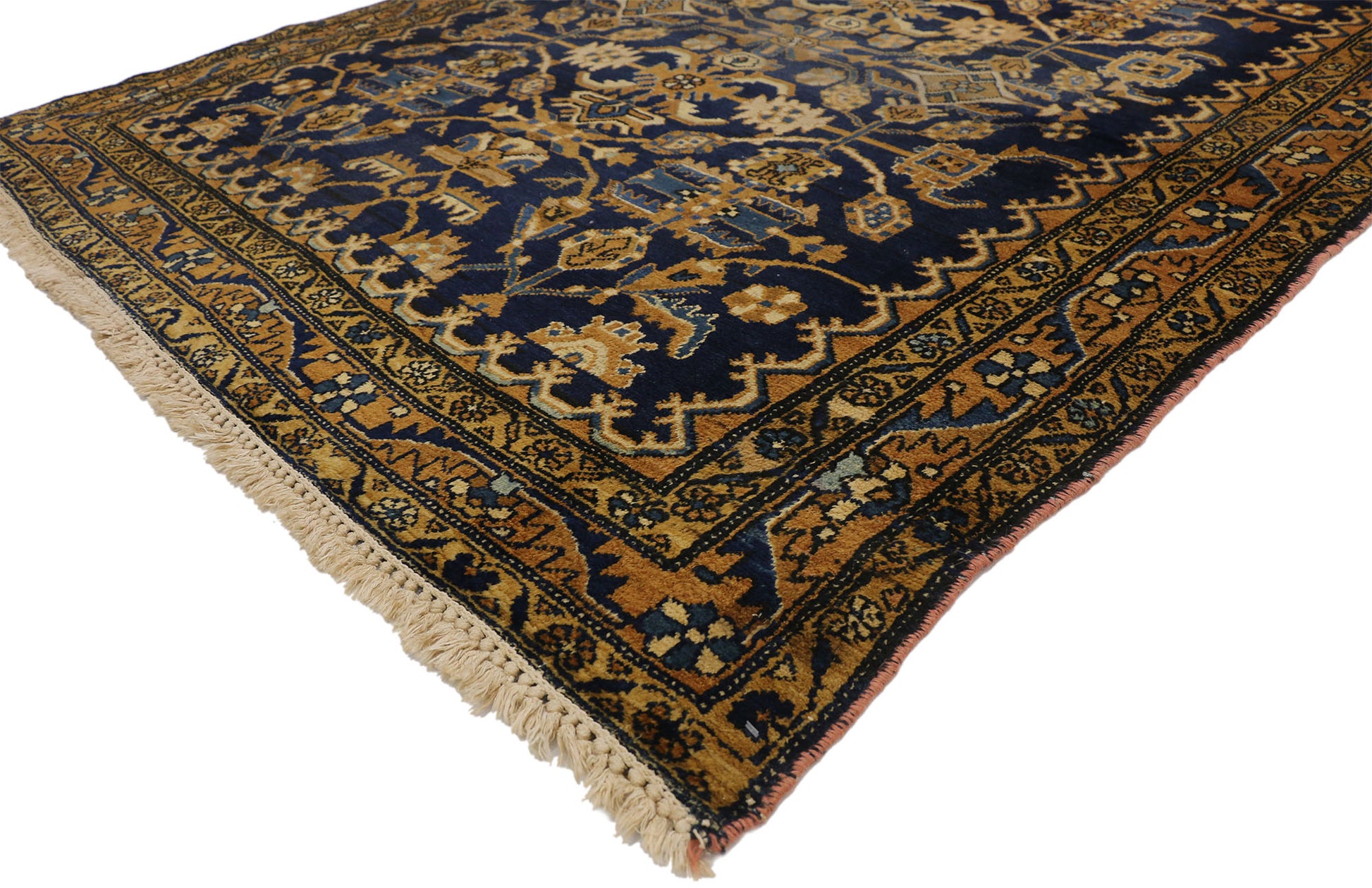 5 x 6 Vintage Persian Hamadan Rug 75775