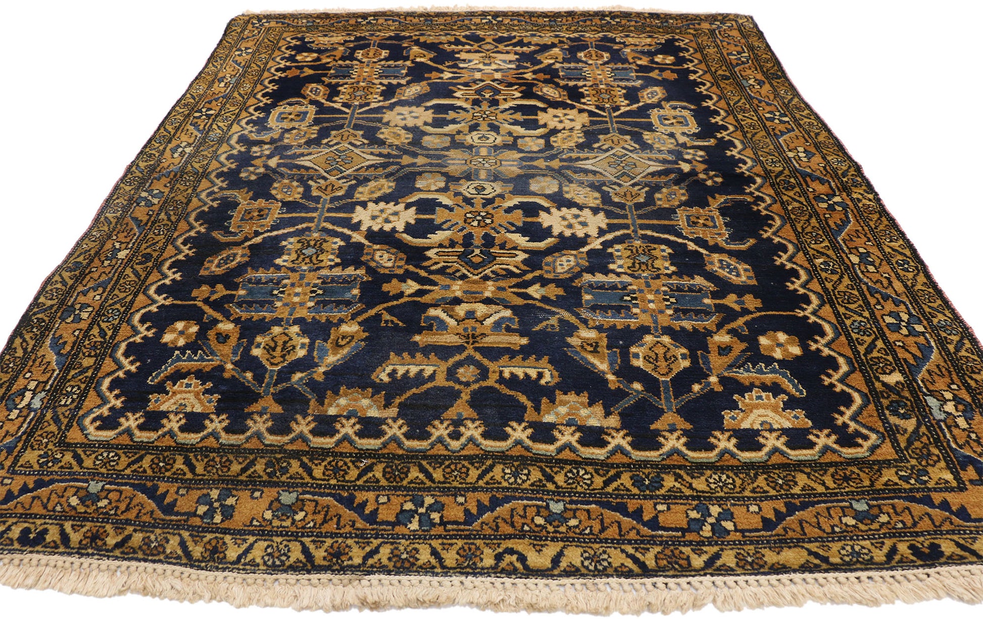 5 x 6 Vintage Persian Hamadan Rug 75775