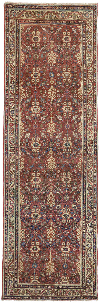 4 x 13 Antique Persian Hamadan Runner 75784