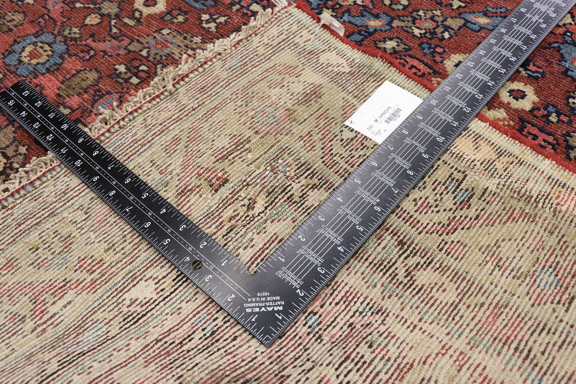 4 x 13 Antique Persian Hamadan Runner 75784