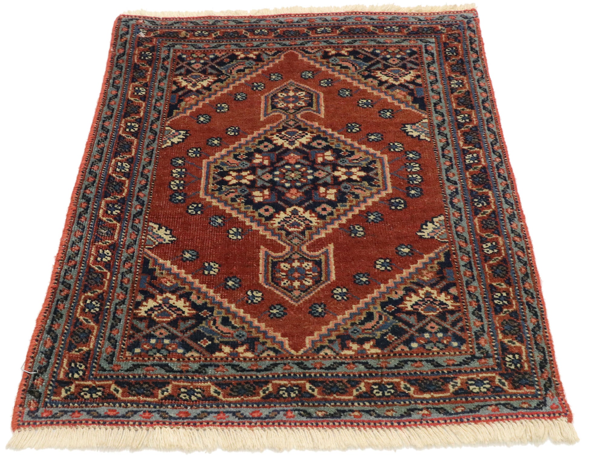 2 x 2 Vintage Persian Kashan Rug 75807