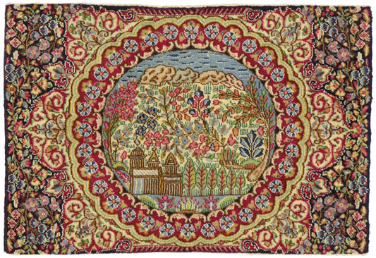 2 x 2 Vintage Persian Kerman Rug 75814
