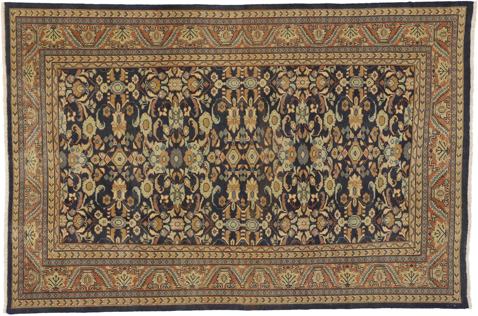 7 x 10 Vintage Mahal Rug 75830
