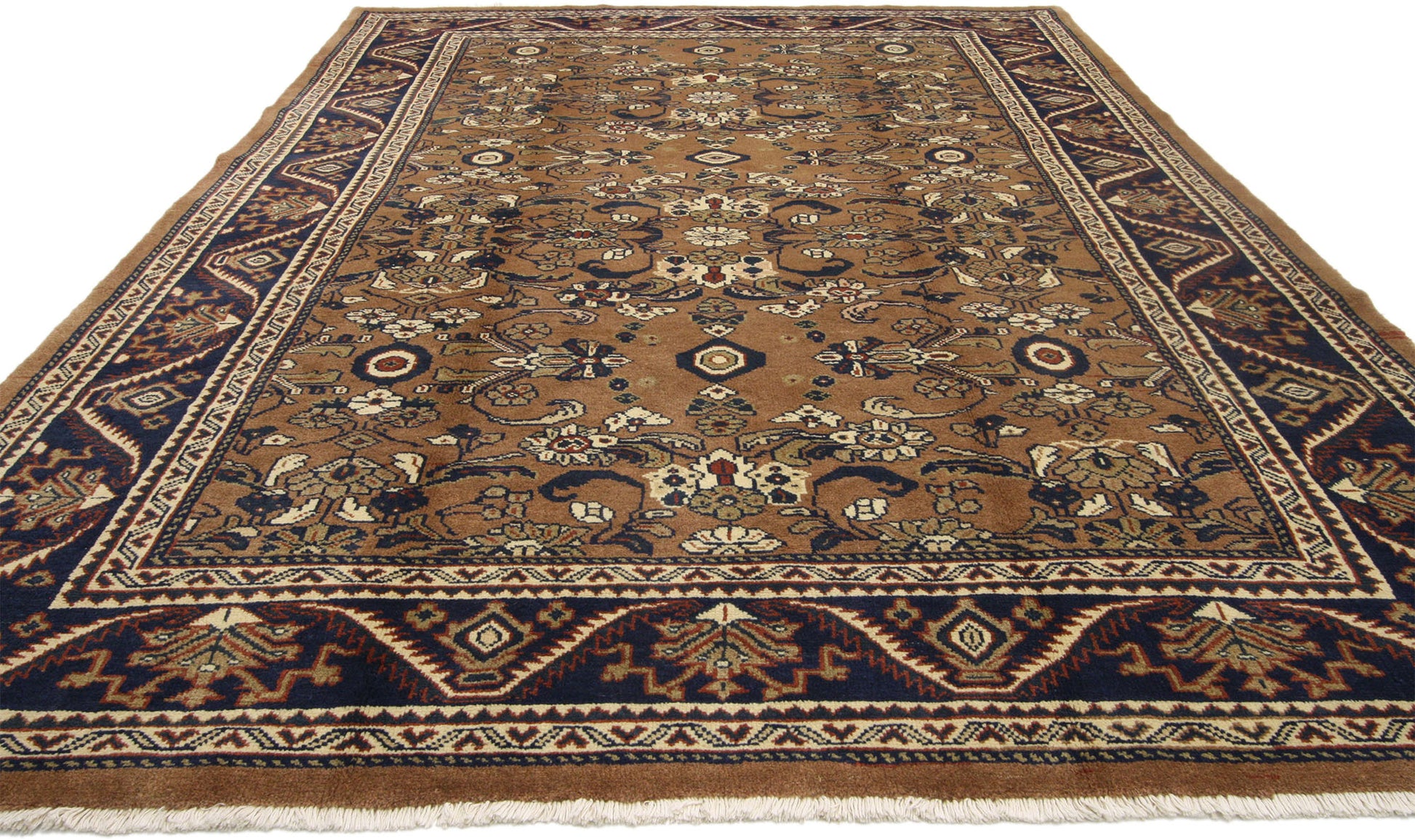 7 x 10 Vintage Persian Mahal Rug 75834
