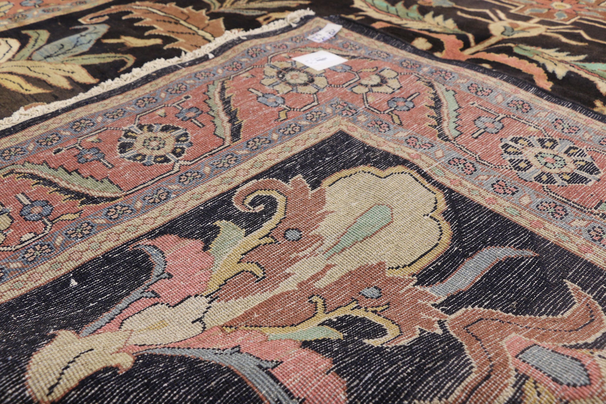 7 x 15 Vintage Persian Mahal Rug 75836