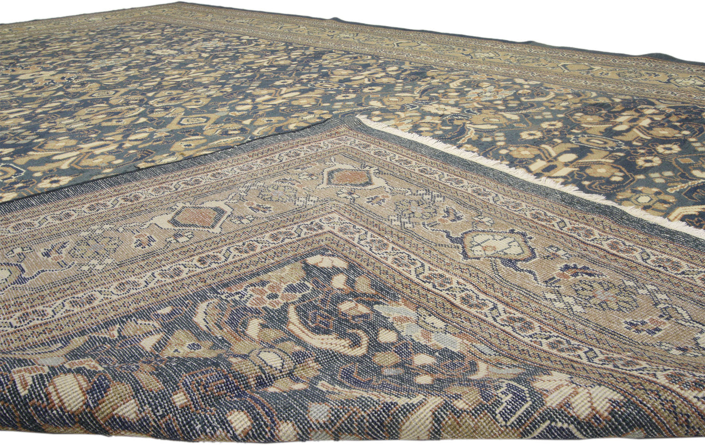 10 x 13 Vintage Persian Mahal Rug 75838