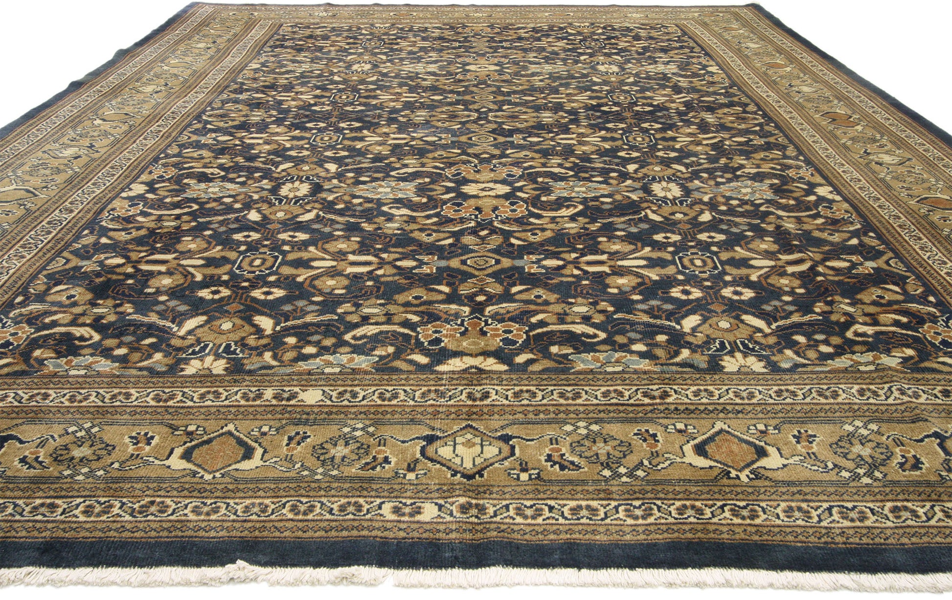 10 x 13 Vintage Persian Mahal Rug 75838