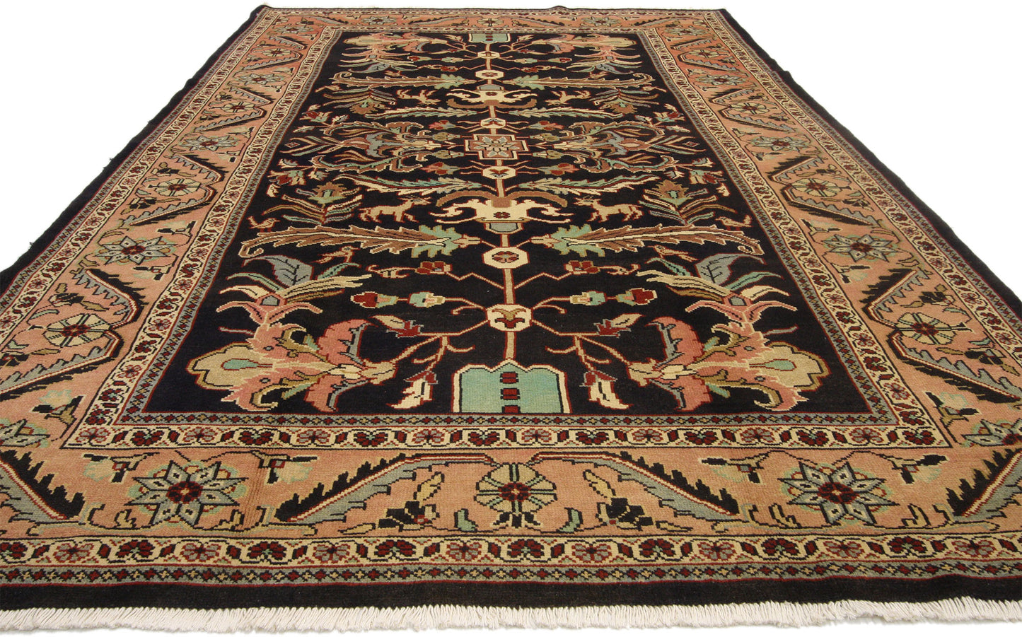 6 x 10 Vintage Persian Mahal Rug 75839