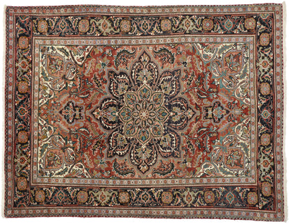 8 x 10 Vintage Heriz Rug 75860