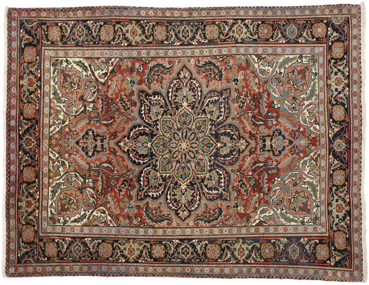 8 x 10 Vintage Heriz Rug 75860