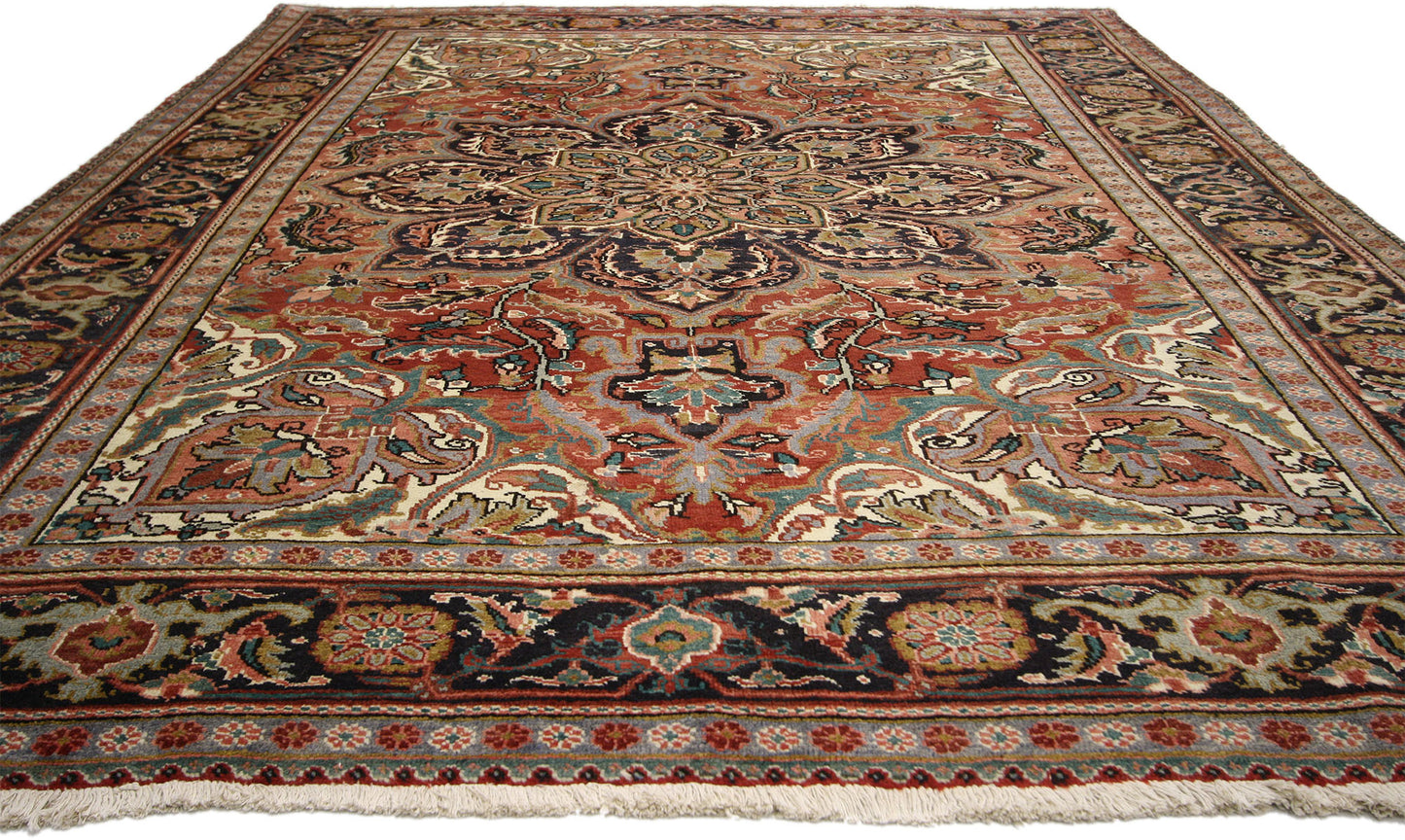 8 x 10 Vintage Heriz Rug 75860
