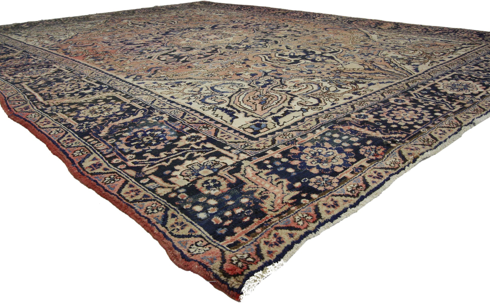 9 x 11 Vintage Persian Heriz Rug 75861