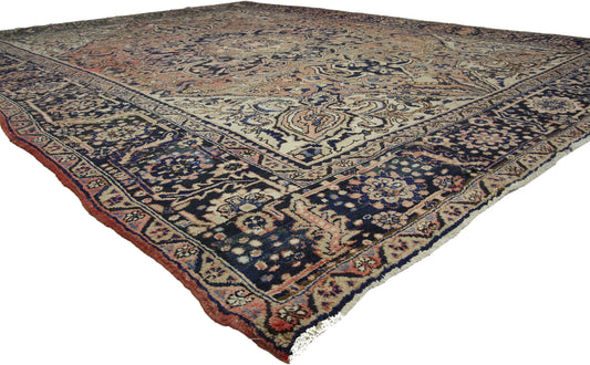 9 x 11 Vintage Persian Heriz Rug 75861