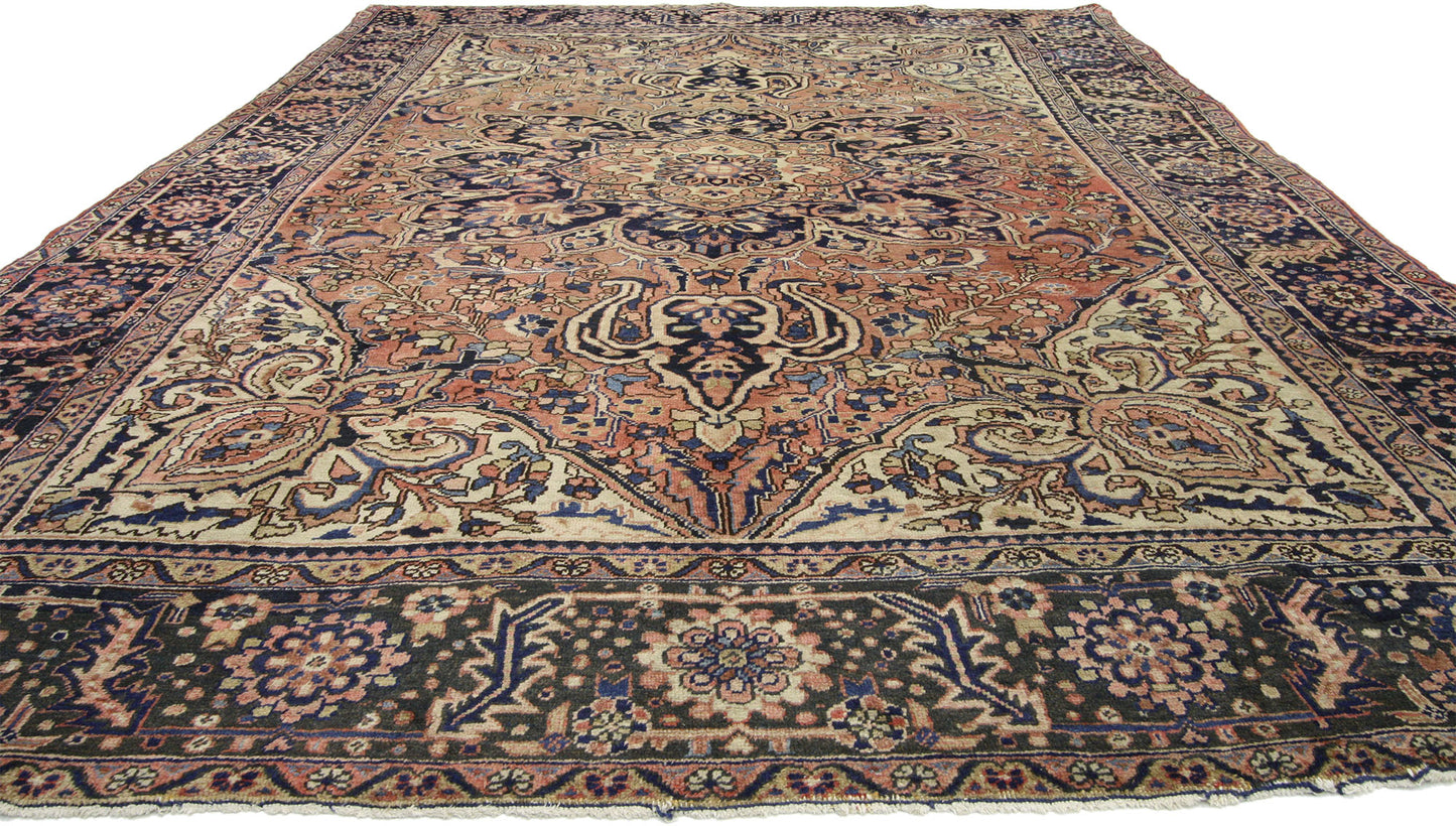 9 x 11 Vintage Persian Heriz Rug 75861