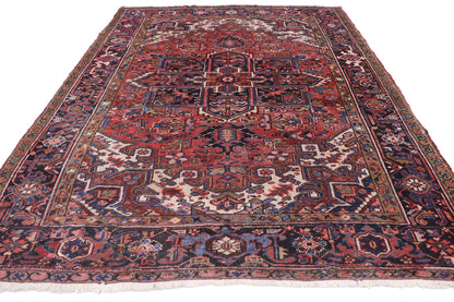 7 x 8 Vintage Persian Heriz Rug 75862