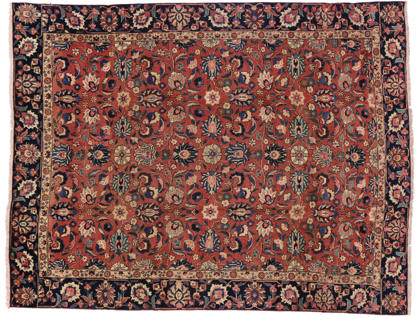8 x 10 Vintage Tabriz Rug 75875