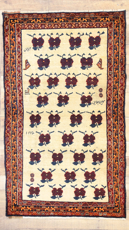 3 x 6 Vintage Persian Tribal Shiraz Rug 75887