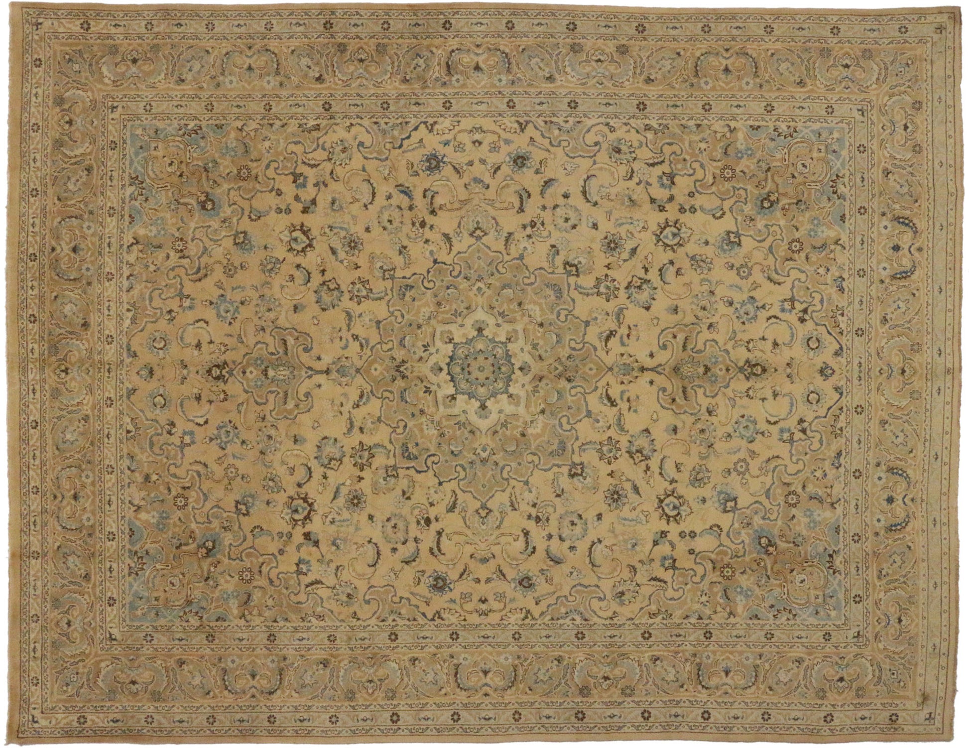 10 x 13 Vintage Persian Mashhad Rug 75890