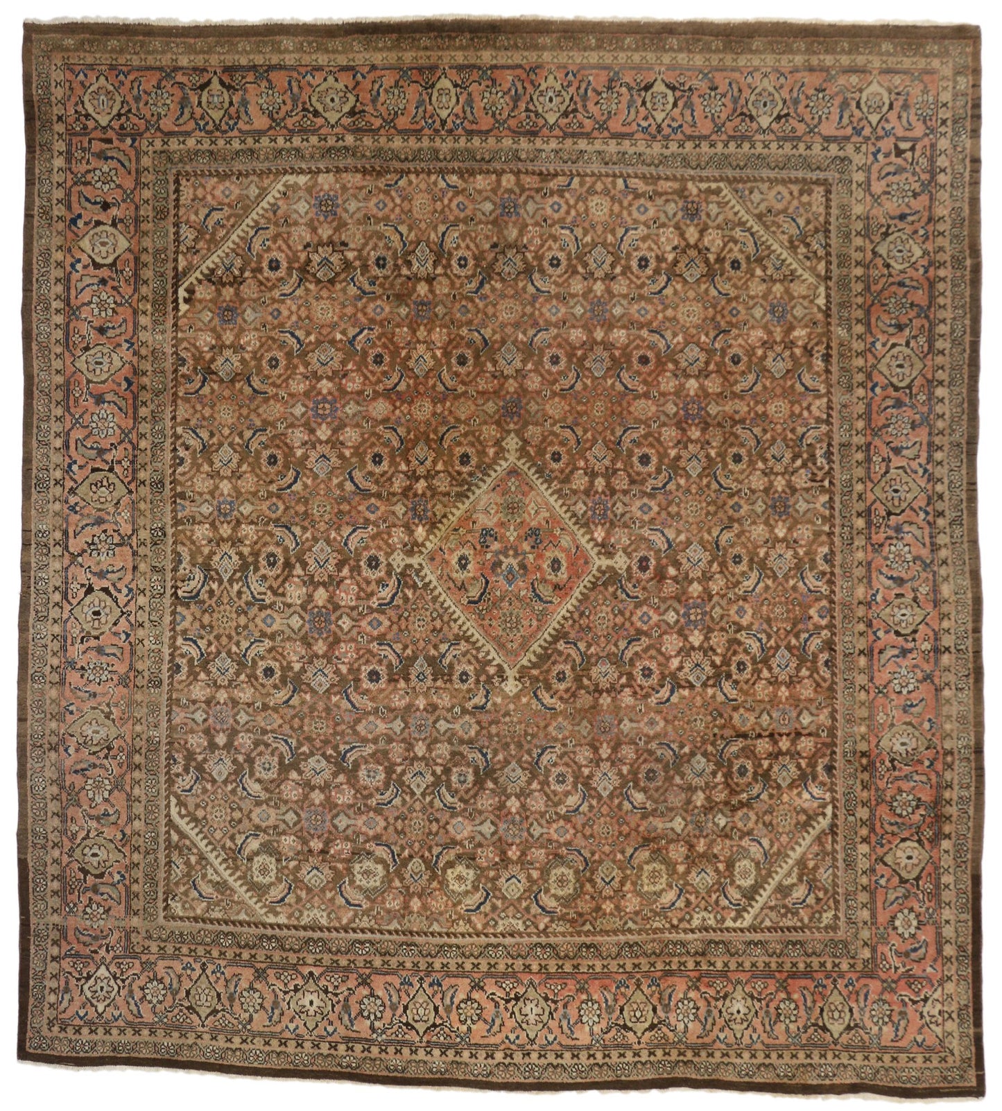 10 x 11 Vintage Persian Mahal Rug 75902
