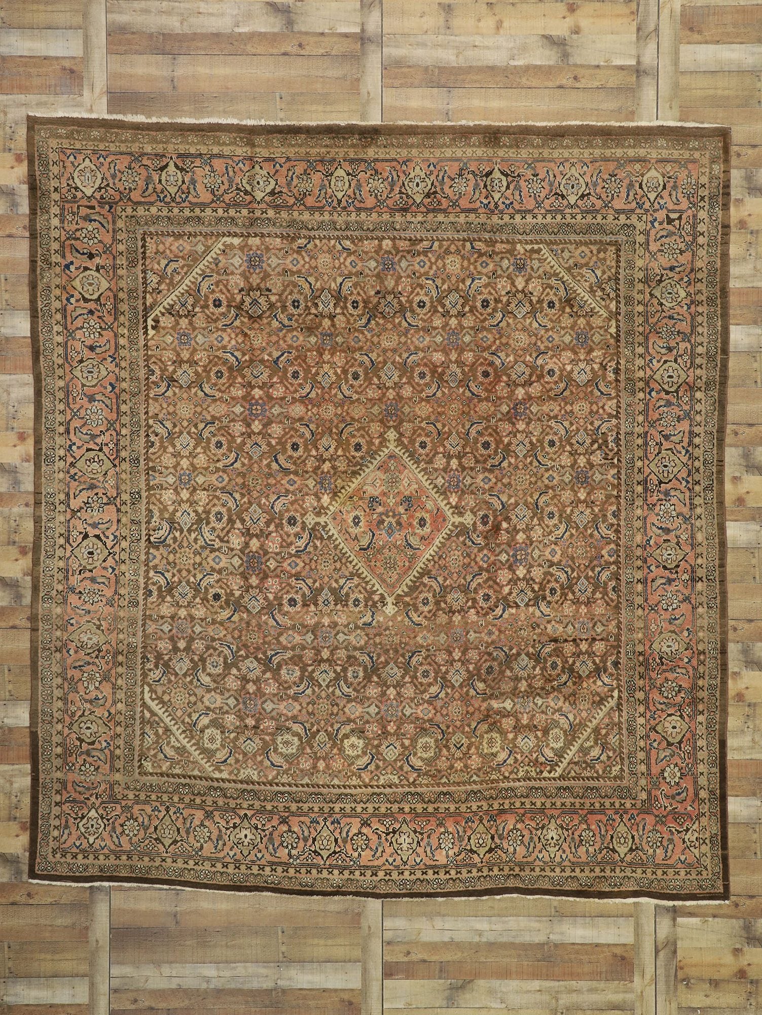 10 x 11 Vintage Persian Mahal Rug 75902