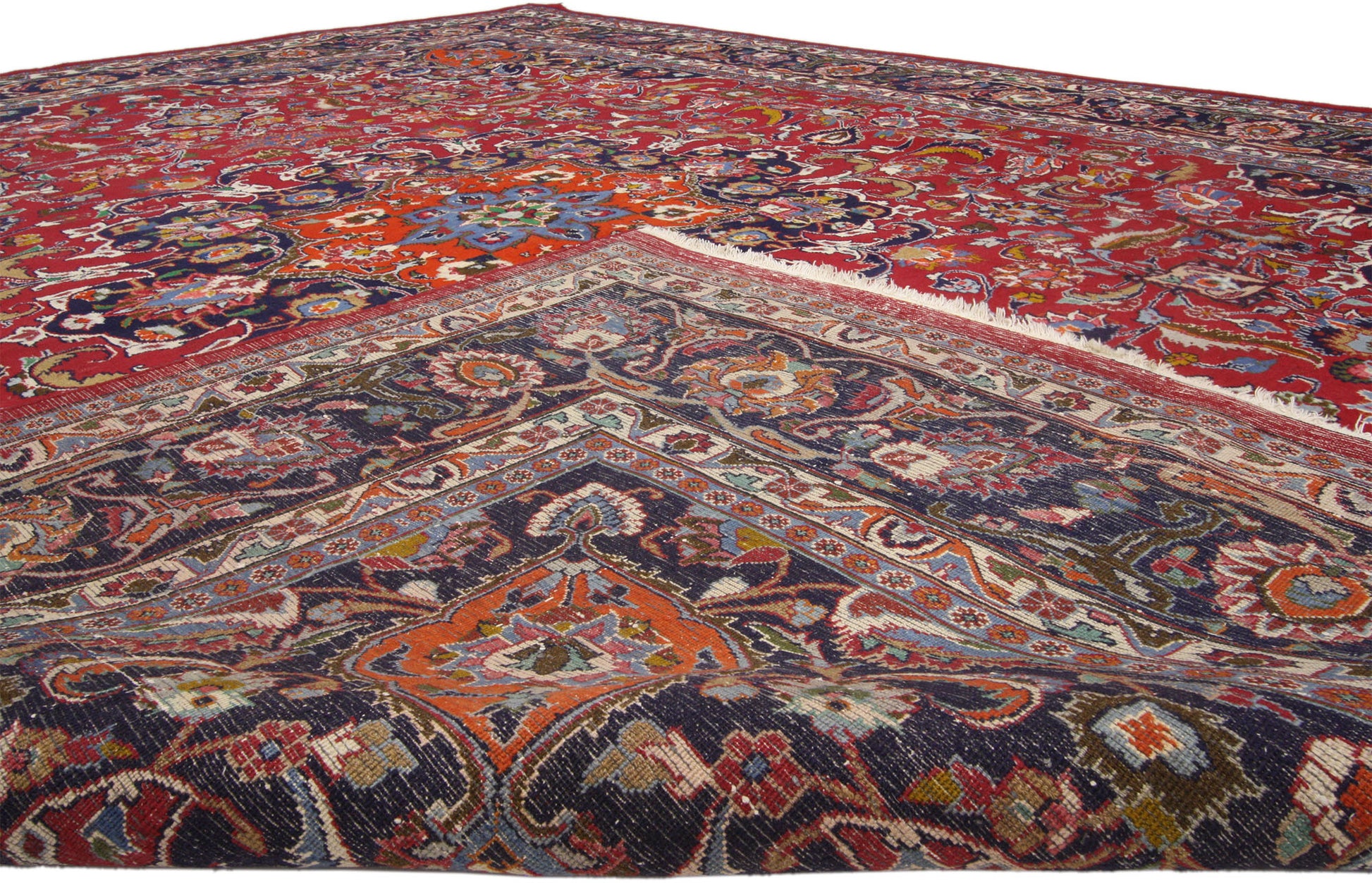 10 x 12 Vintage Persian Mashhad Rug 75916