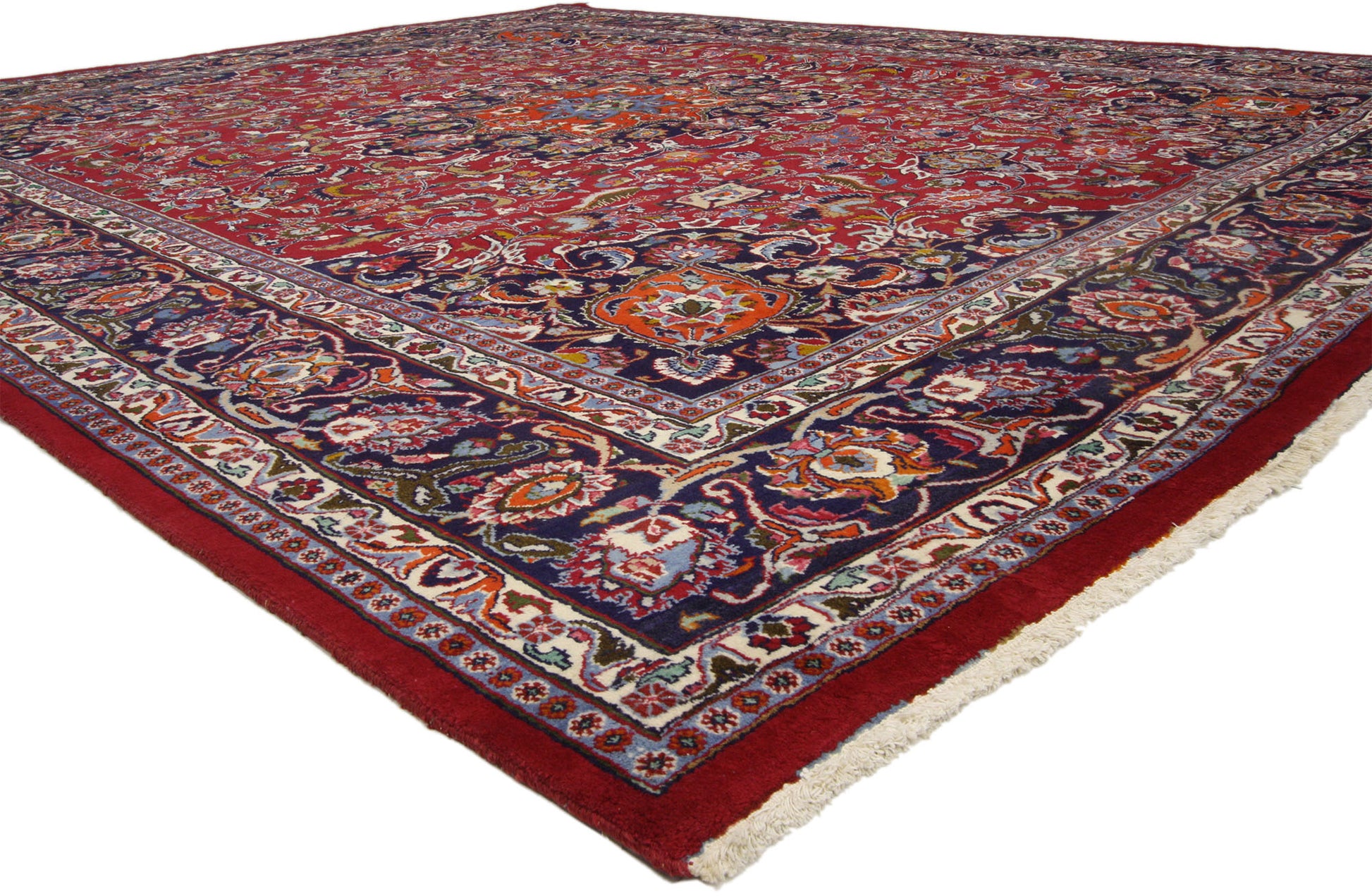 10 x 12 Vintage Persian Mashhad Rug 75916