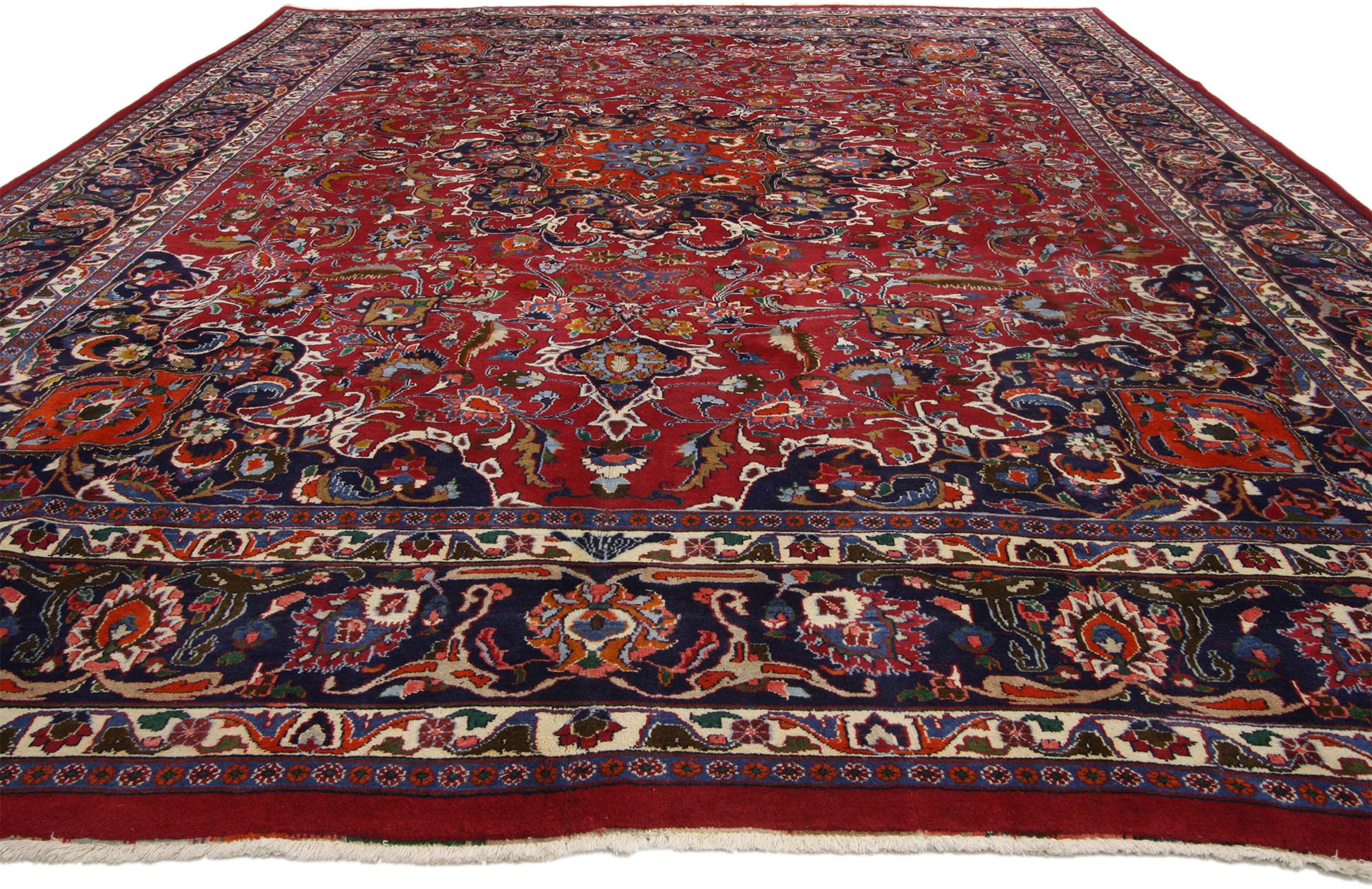 10 x 12 Vintage Persian Mashhad Rug 75916