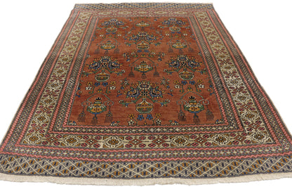 4 x 5 Vintage Turkaman Rug 75959