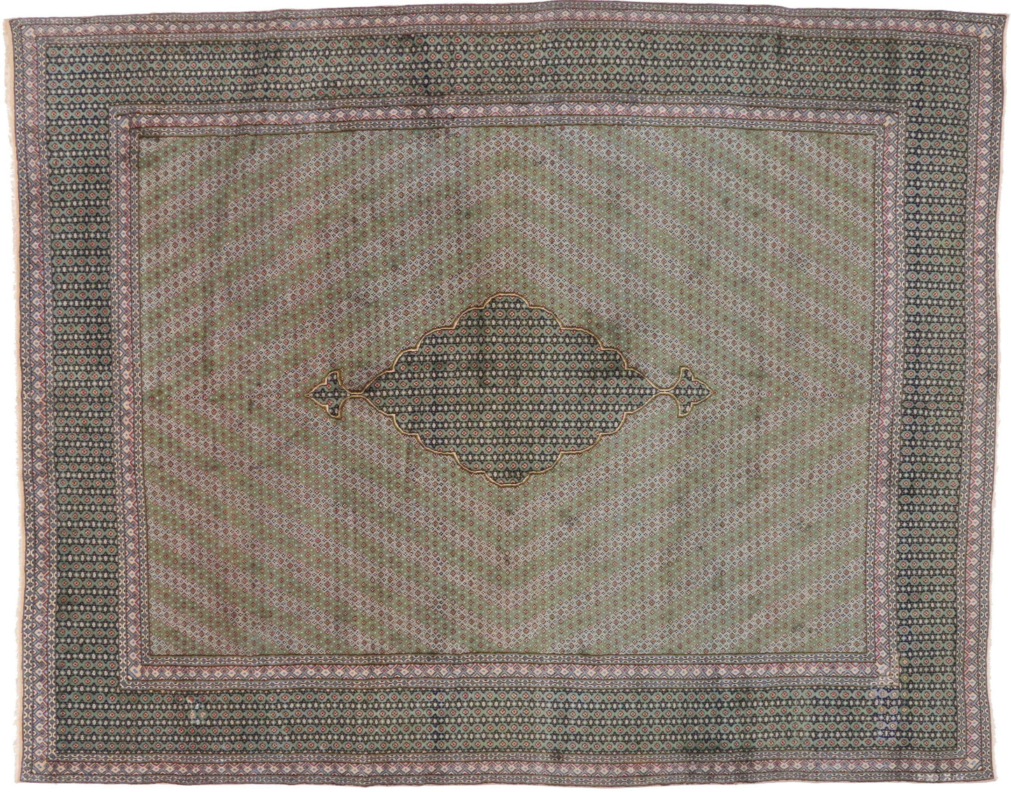 10 x 13 Vintage Kerman Rug 75962