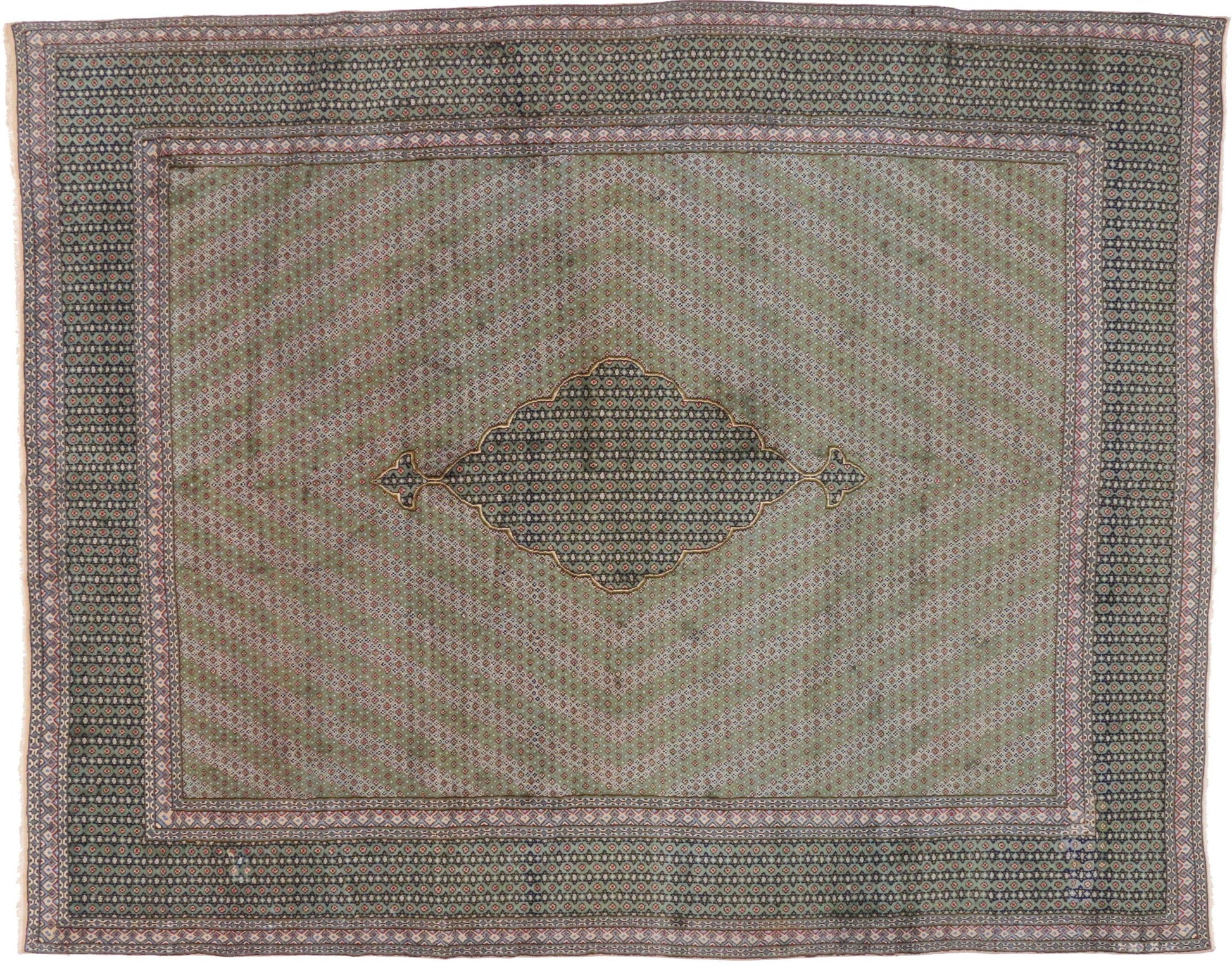 10 x 13 Vintage Kerman Rug 75962