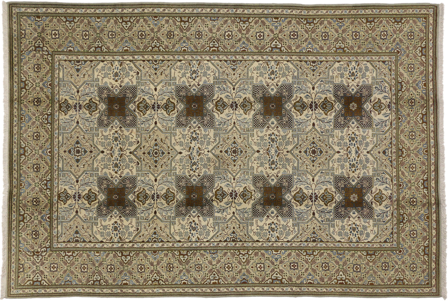 7 x 10 Vintage Persian Tabriz Rug 75964