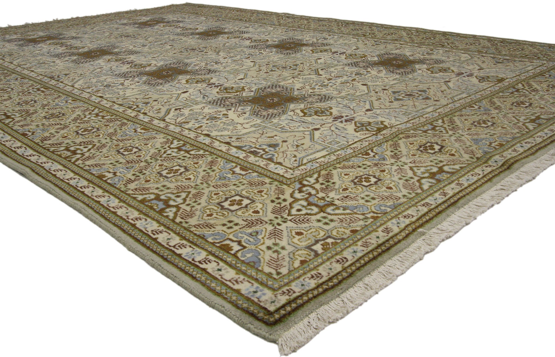 7 x 10 Vintage Persian Tabriz Rug 75964