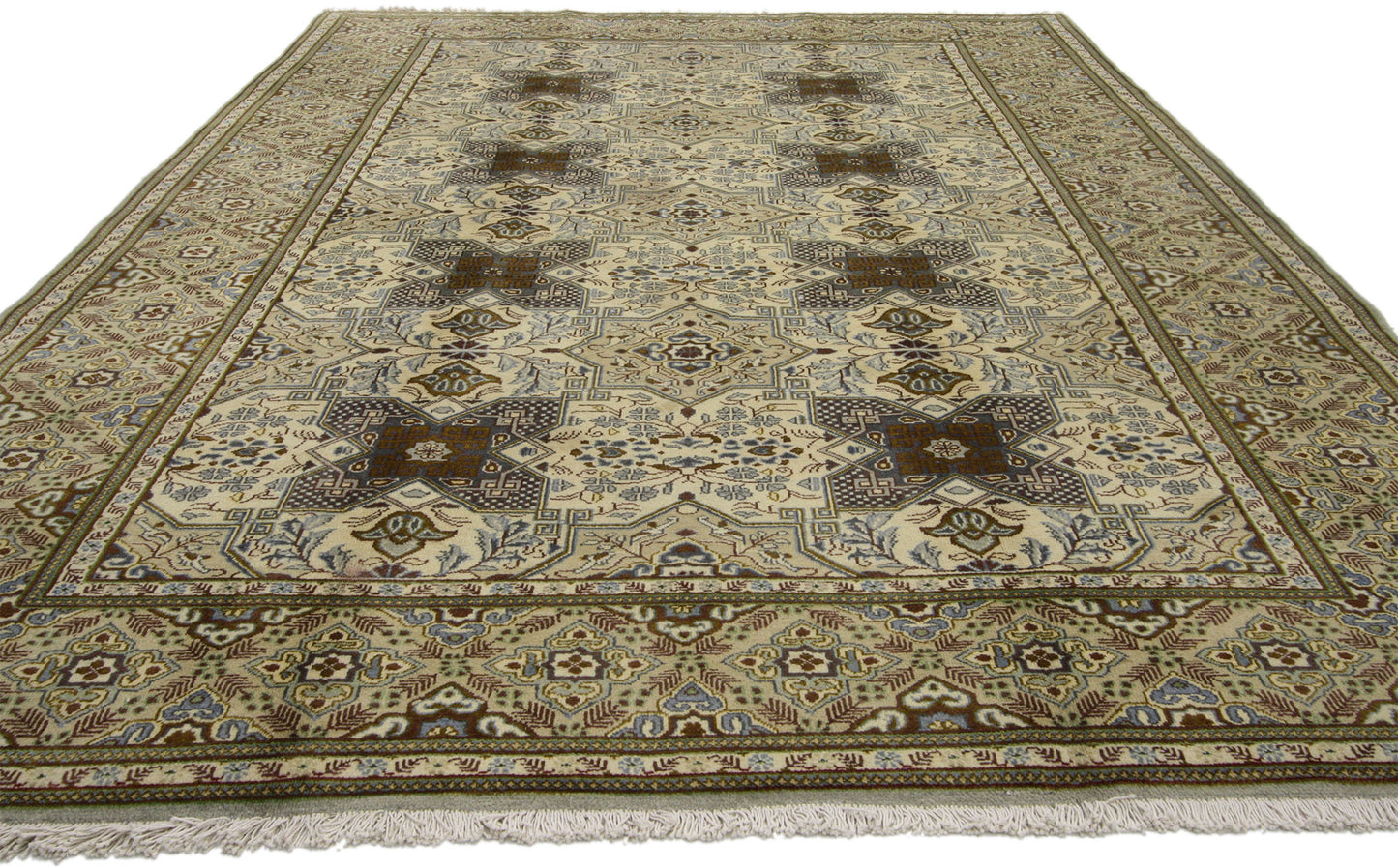 7 x 10 Vintage Persian Tabriz Rug 75964