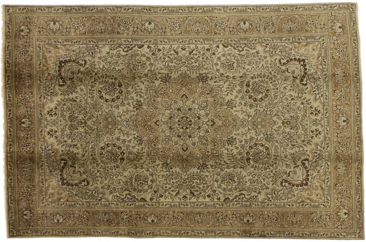 6 x 10 Vintage Persian Tabriz Rug 75972