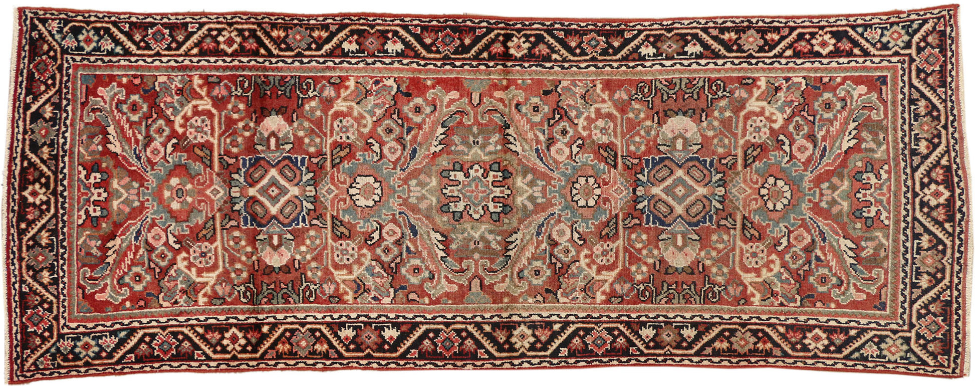 4 x 10 Antique Persian Mahal Runner 75980