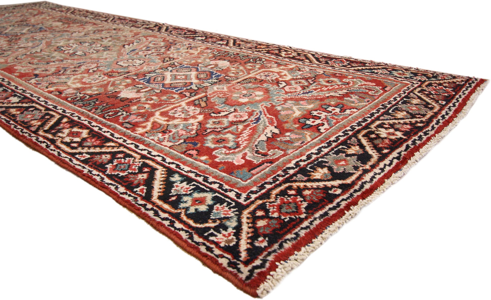 4 x 10 Antique Persian Mahal Runner 75980