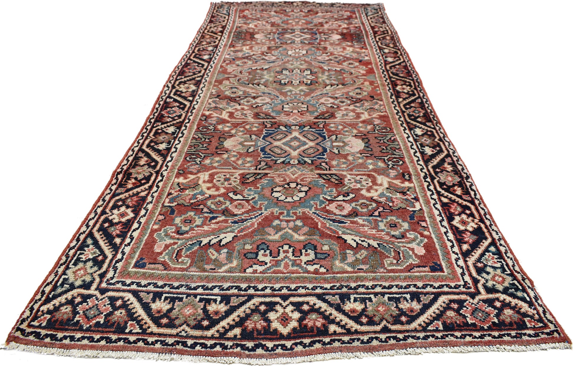 4 x 10 Antique Persian Mahal Runner 75980
